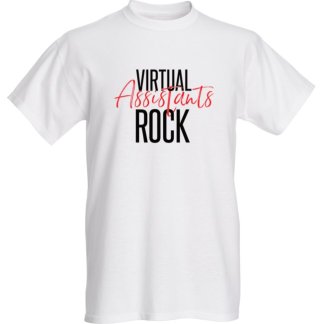 Virtual Assistant Rocks White Shirt